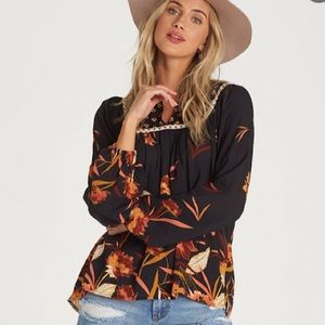 SOLD - Billabong Ella Bella Peasant Top